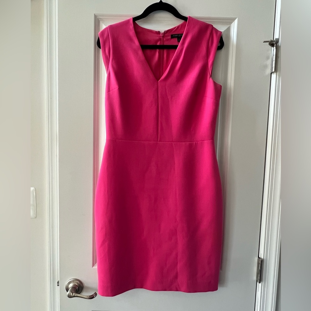 Pink Banana Republic V-Neck Sheath Dress for Cocktail
